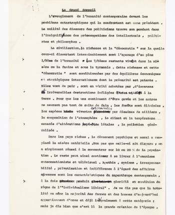 Castoriadis, penseur de l’écologie politique<br />
par Romain Karsenty