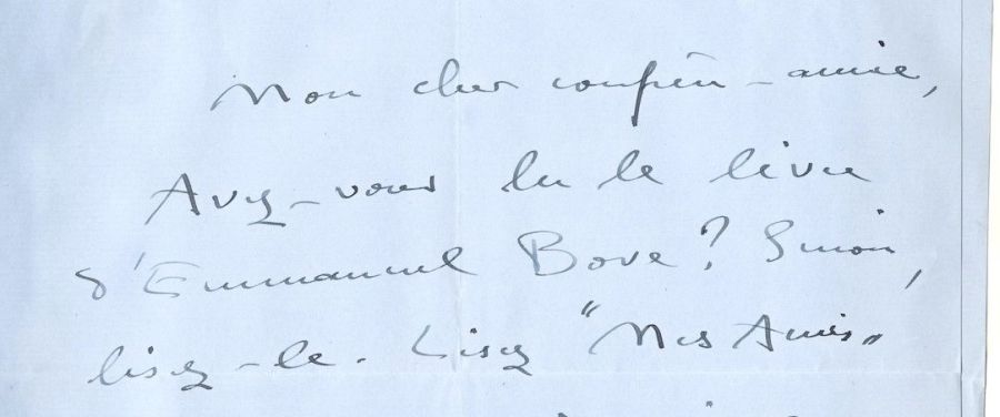 Colette, éditrice attentive et active d’Emmanuel Bove