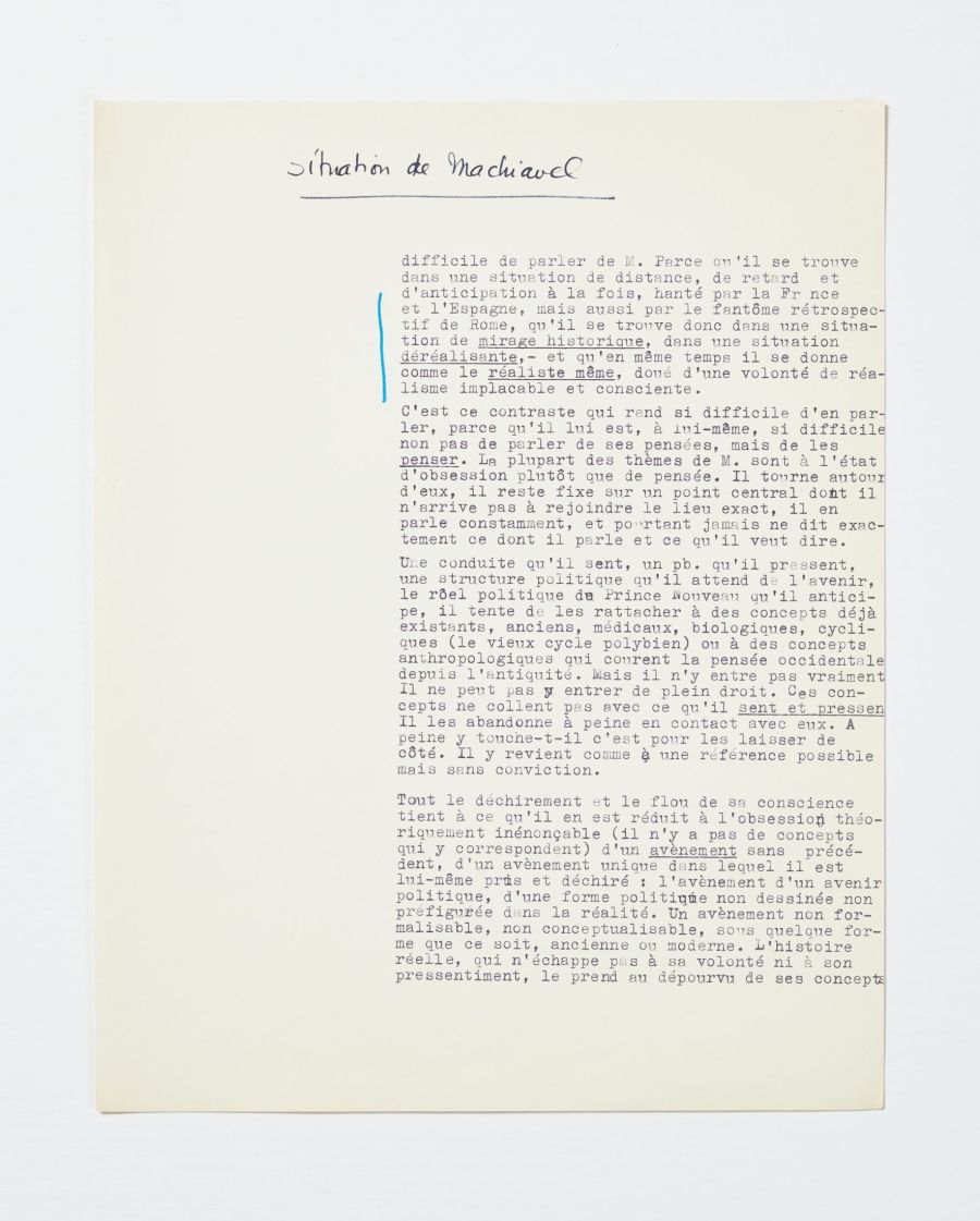 La ligne machiavélienne d’Althusser